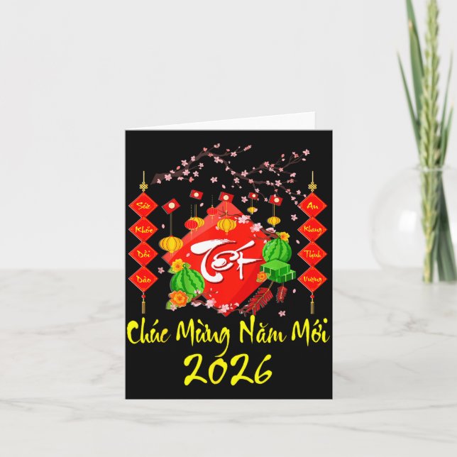Vietnamese Lunar New Year 2026 Tet Viet Chuc Mung  Card (Front)