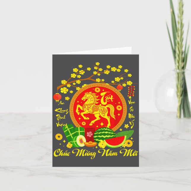 Vietnamese Lunar New Year 2026 Tet Viet Chuc Mung  Card (Front)