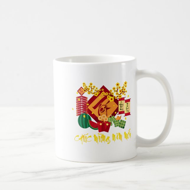 Vietnamese Lunar New Year 2026 Tet Viet Chuc Mung  Coffee Mug (Right)