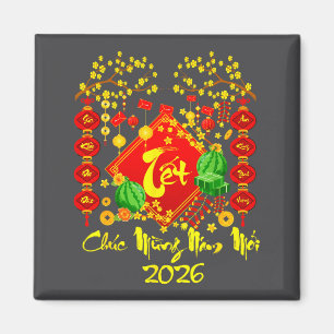Vietnamese Lunar New Year 2026 Tet Viet Chuc Mung Magnet