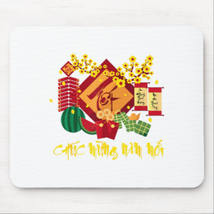 Vietnamese Lunar New Year 2026 Tet Viet Chuc Mung  Mouse Pad