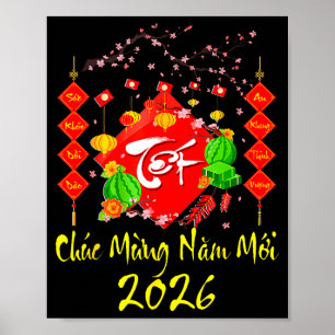 Vietnamese Lunar New Year 2026 Tet Viet Chuc Mung  Poster
