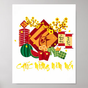 Vietnamese Lunar New Year 2026 Tet Viet Chuc Mung  Poster