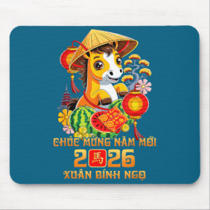 Vietnamese Lunar New Year Chuc Mung Nam Moi 2026 H Mouse Pad