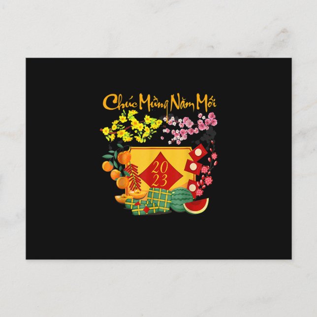 Vietnamese Lunar New Year - Tet 2023 Decoration Li Postcard (Front)