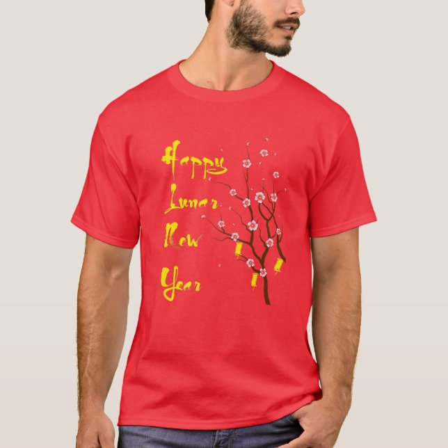 Vietnamese New Year Decorations 2022 | Happy Lunar T-Shirt (Front)