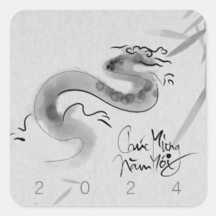Vietnamese Original Dragon Year 2024 SqS Square Sticker