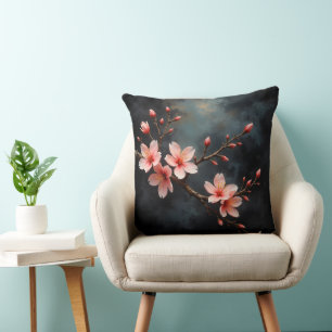 Vietnamese Peach Blossom Art Cushion