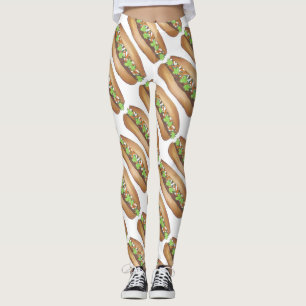 Vietnamese Pork Banh Mi Sandwich Food Foodie Leggings