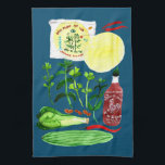 Vietnamese Rice Paper Rolls Recipe Watercolor Tea Towel<br><div class="desc">This is one of my favourite meals to prepare,  so I painted the recipe for you! 

Customise with your own text or leave it off. 

Check my shop for more matching items!</div>