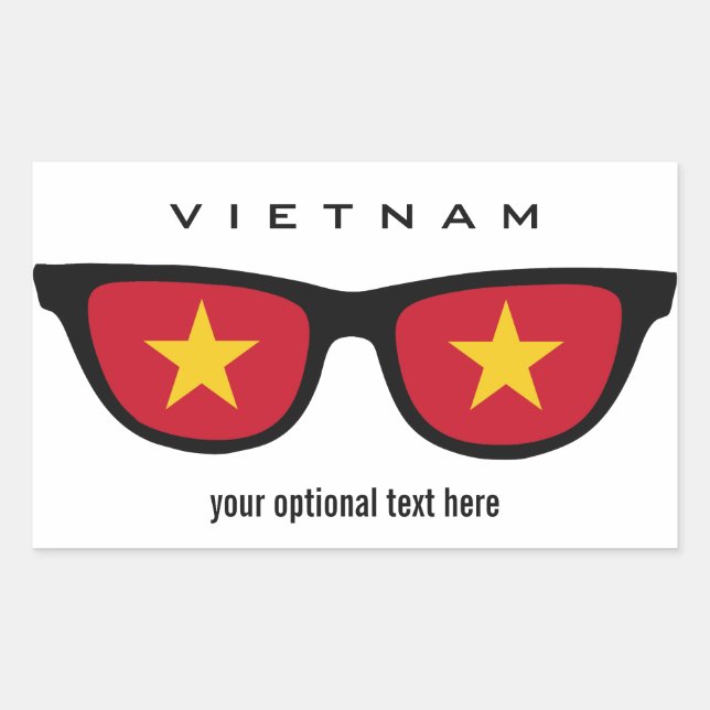 Vietnamese Shades custom stickers (Front)