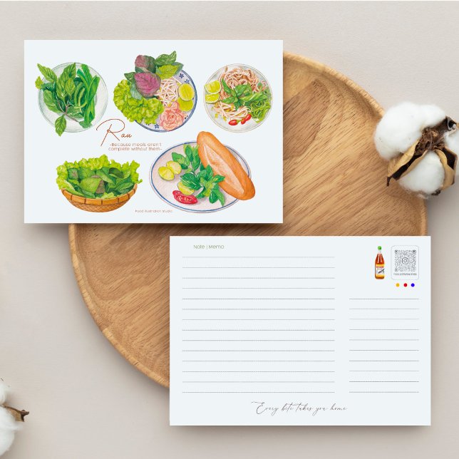 Vietnamese Side Dishes Vegetable  Postcard (Creator Uploaded)
