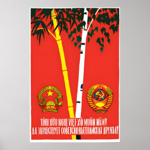 Vietnamese-Soviet Friendship Propaganda Poster