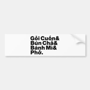 Vietnamese Street Food Bumper Sticker