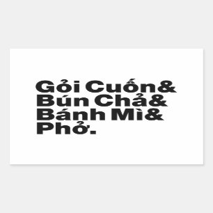 Vietnamese Street Food Rectangular Sticker