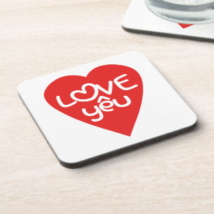 Vietnamese Valentine ♥ Love Yêu ♥ Asian Wordplay Coaster