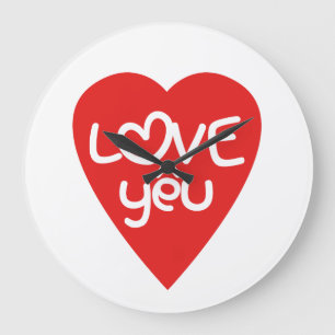Vietnamese Valentine ♥ Love Yêu ♥ Asian Wordplay Large Clock