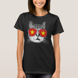 Vietnamese Vietnam Flag Country Roots Cat Pride T-Shirt