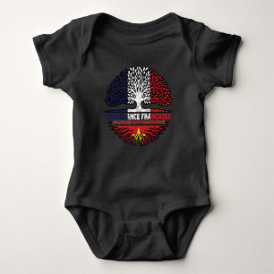 Vietnamese Vietnam French France Tree Roots Flag Baby Bodysuit