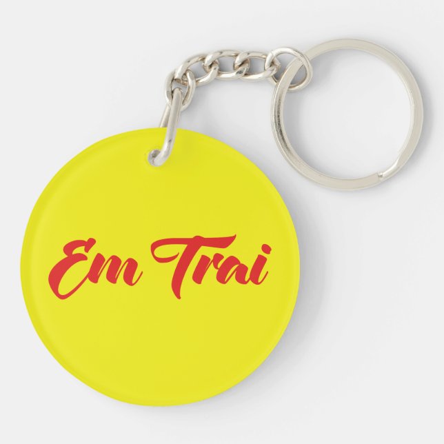 Vietnamese (Young) Brother - Em Trai ~ Tiếng Việt Key Ring (Back)