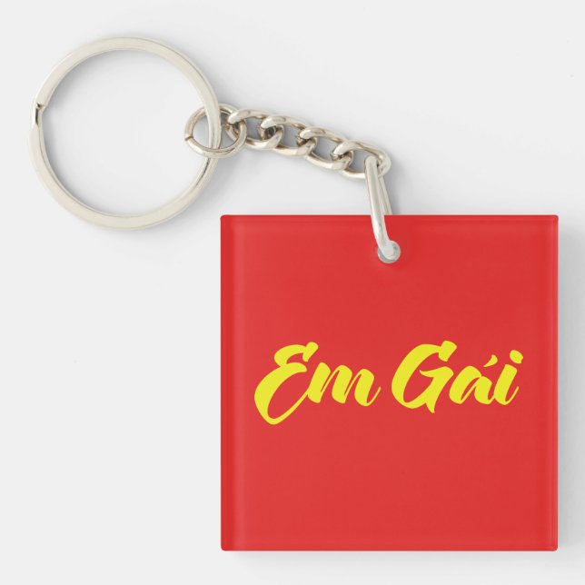 Vietnamese (Young) Sister - Em Gái ~ Tiếng Việt Key Ring (Front)
