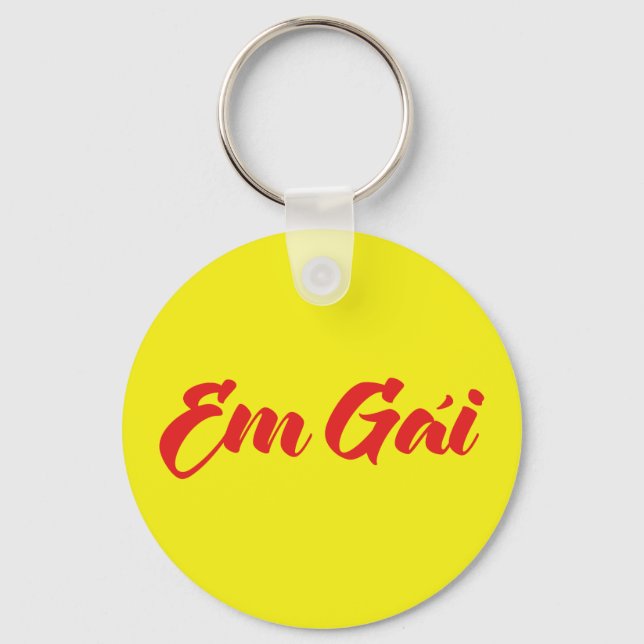 Vietnamese (Young) Sister - Em Gái ~ Tiếng Việt Key Ring (Front)