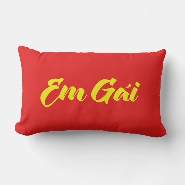 Vietnamese (Young) Sister - Em Gái ~ Tiếng Việt Lumbar Cushion (Front)