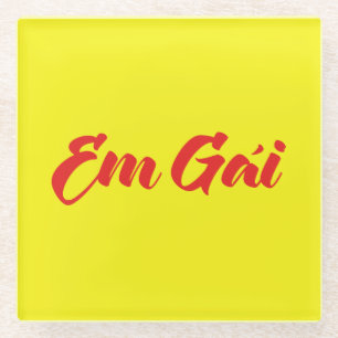 Vietnamese (Young) Sister - Em Gái ~ Tiếng Vi Glass Coaster