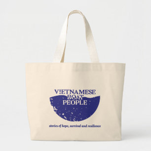 VietnameseBoatPeople.org Logo Grocery Tote