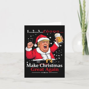 Vietnammese Christmas Party Beer Funny Trump 123 Z Card