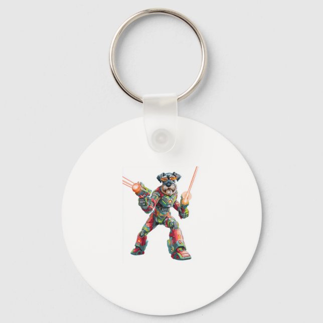 vietsinh_create_a_graphic_design_A_schnauzer_in_fu Key Ring (Front)