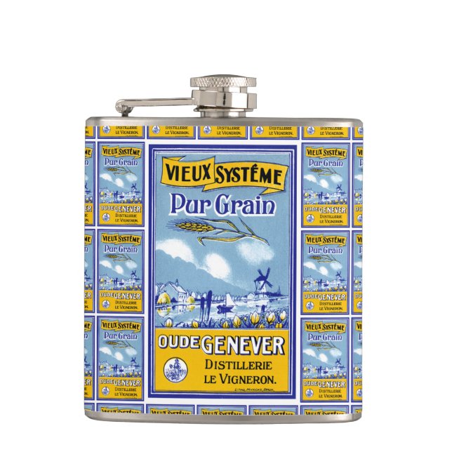Vieux Systeme Pur Grain Hip Flask (Front)