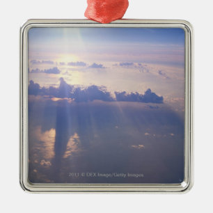 View above dense cloud metal tree decoration