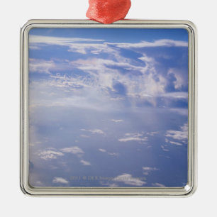 View above scattered cloud metal ornament