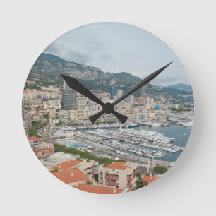 View across Monaco and Monte Carlo Round Clock