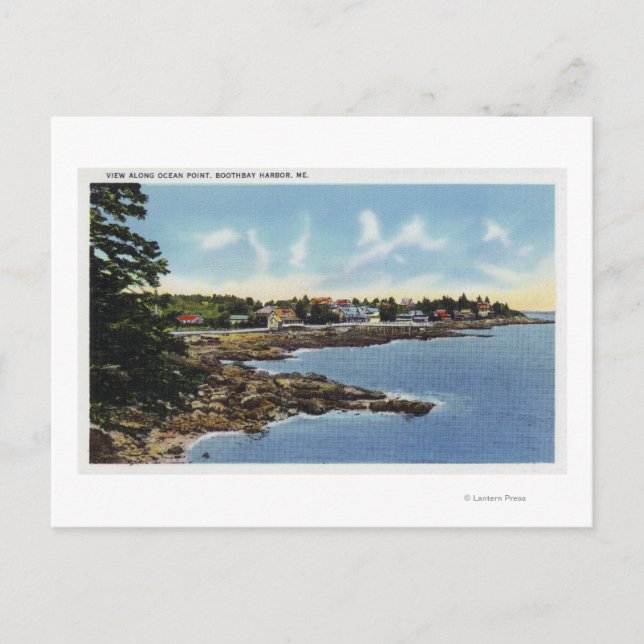 View Along Ocean Point, Homes by the Sea Postcard (Front)