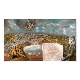 View and Plan of Toledo El Greco Photo Print