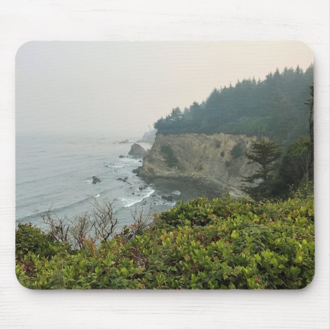 View at Simpson Reef Overlook, Oregon Coast Mouse Pad (Front)