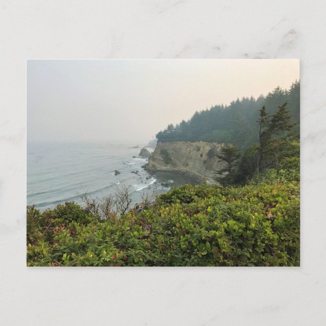 View at Simpson Reef Overlook, Oregon Coast Postcard (Front)