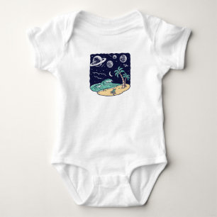 View at the Beach at Night Baby Bodysuit