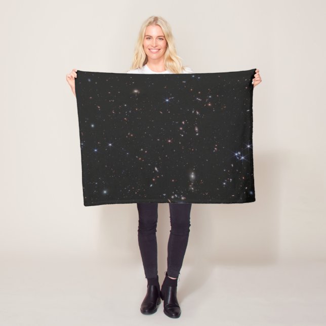 View Between The Pisces & Andromeda Constellations Fleece Blanket (In Situ)
