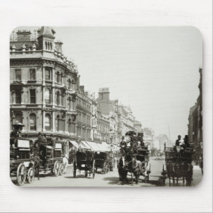 View down Oxford Street, London (b/w photo) Mouse Pad