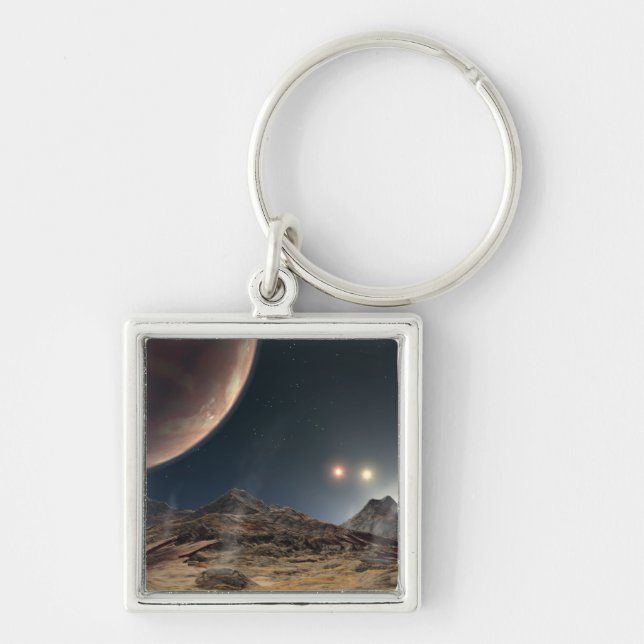 View from a hypothetical moon in orbit key ring (Front)