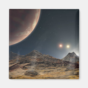 View from a hypothetical moon in orbit magnet