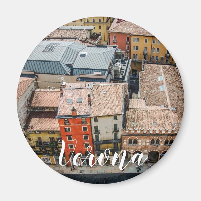 View from above of colorful facades of buildings magnet (Front)