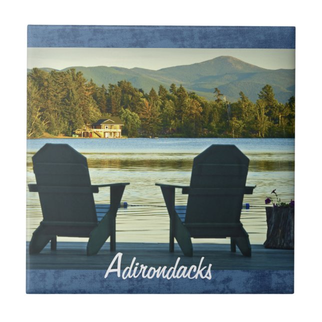 View from Adirondack Chairs in the Adirondacks, NY Ceramic Tile (Front)