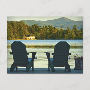 View from Adirondack Chairs in the Adirondacks, NY Postcard