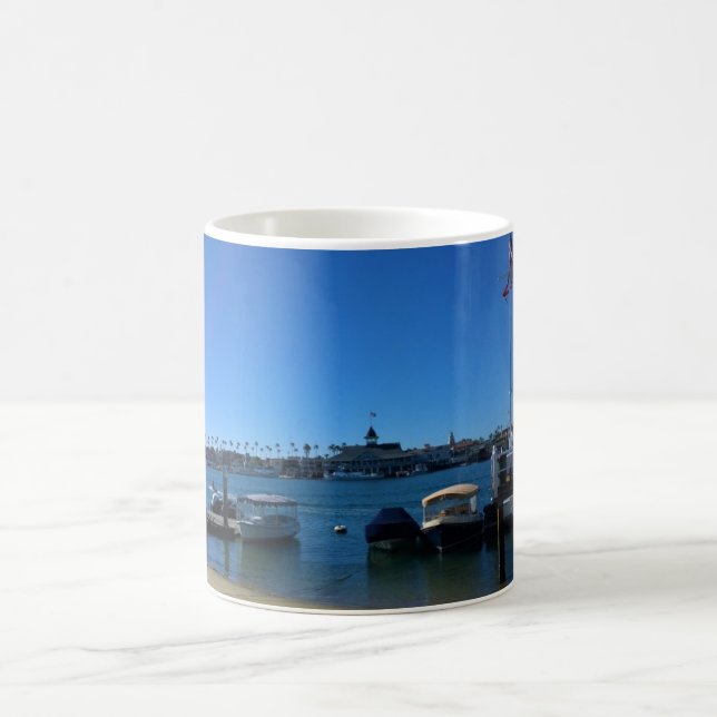 View from Balboa Island, Newport Beach, California Coffee Mug (Center)