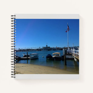 View from Balboa Island, Newport Beach, California Notebook
