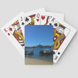 View from Balboa Island, Newport Beach, California Playing Cards